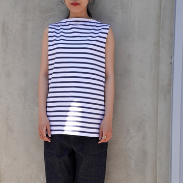 TOUJOURS(gDW[) / Boat Neck Sleeveless Shirt#EM34XC08