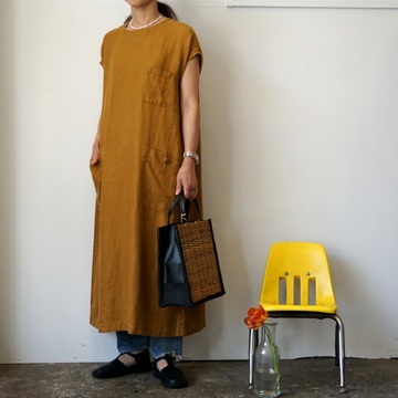 【30% off sale】SARAH(サラ)  Linen Twill Crewneck Dress #C71071