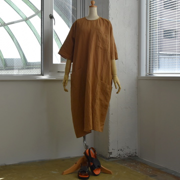 【40% off sale】SOFIE D'HOORE(ソフィードール) / DENVER Short slv c-neck dress W patched pockets【3色展開】 #DENVER-AA