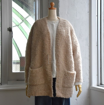 maison de soil(]h\C) / BOUCLE V-NECK CARDIGAN WITH PINy2FWJz #CNMDS2051A