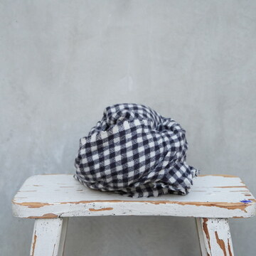 DANIELA GREGIS(_jG OWX) scialle shawl lavato(BLUE CHECK)#SCI1WK42