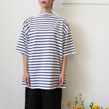 TOUJOURS(gDW[) BOATNECK HALF SLEEVE SHIRT #ZM42XC02