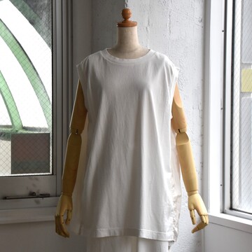 TOUJOURS(トゥジュー) / Sleeveless Combination T-shirt【2色展開】 #FM42XC09-AA