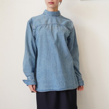 BOWTE(�o�E�g) DENIM STAND COLLARLONG SLEEVE SHIRT #261-01-0006