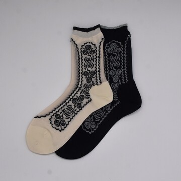 ANTIPAST (�A���e�B�p�X�g) / SHEER FLOWER SOCKS�y2�F�W�J�z #AM-817-AA