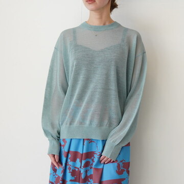 Graphpaper(�O���t�y�[�p�[) Coiled Wool Nylon Oversized Crew Neck Knit #GL261-80430