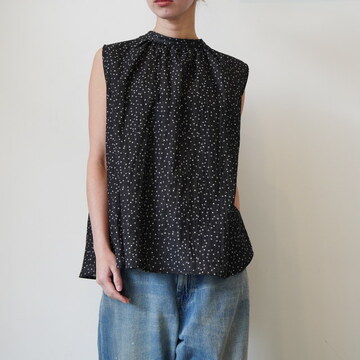 chimala(�`�}��) WOMEN'S JACQUARD SLEEVELESS BLOUSE #CS41-S01B