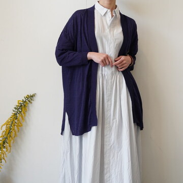 maison de soil(���]���h�\�C��) / V-NECK C/GN WITH SLIT #CNMDS2501